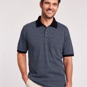 Geo Printed Luxury Touch Soft Standard Cotton Polo M